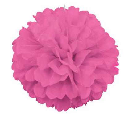 Mini Puff Ball - Hot Pink 3ct
