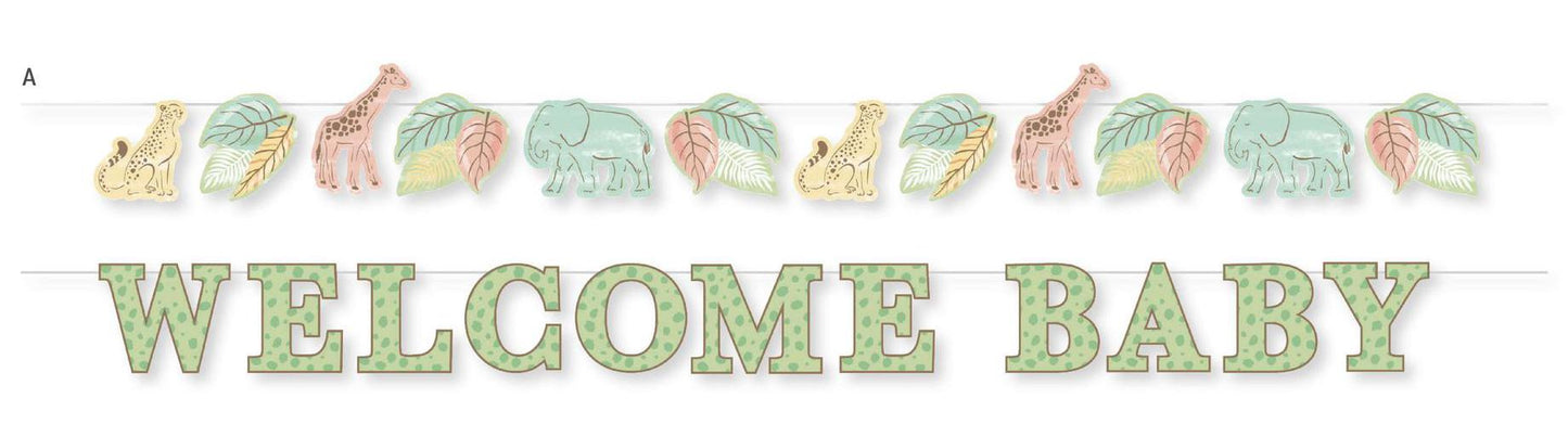 Ribbon Banner 2ct - Safari Baby