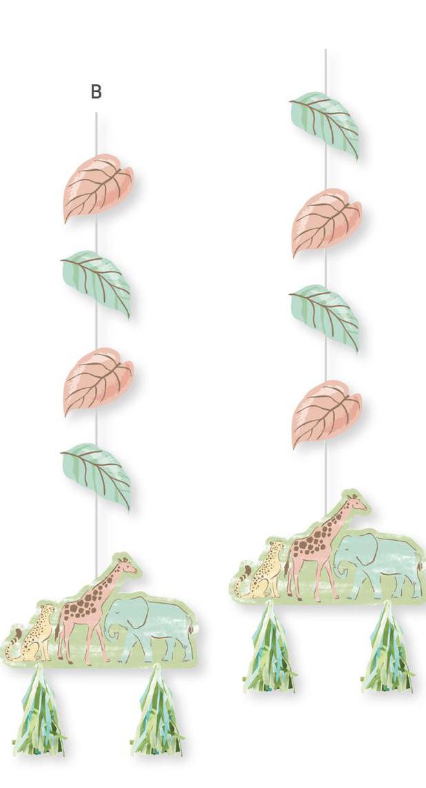 Hanging Cutouts 2ct - Safari Baby