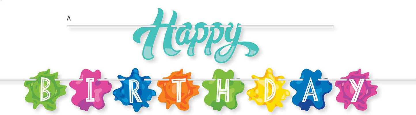 Ribbon Banner - Splatter Party