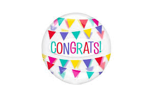 18" Clearz Mylar - Congrats