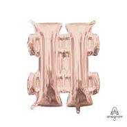 16" Air-Filled - Rose Gold "#"