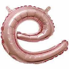 16" Air-Filled - Script Rose Gold Letter "e"