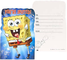 Invitations - Spongebob Squarepants 8ct
