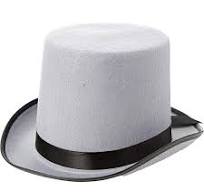 White/Grey Top Hat