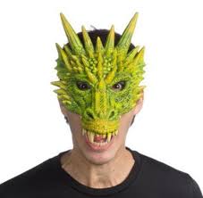 Dragon Half Mask - Green
