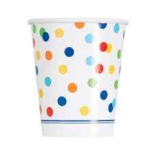Rainbow Polka Dots - Cups 8ct