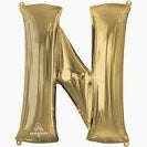 34" White Gold Letter Mylar - N