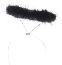 Black Marabou Halo
