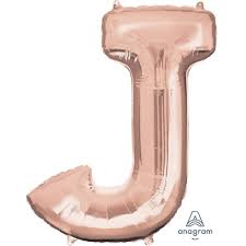 34" Rose Gold Letter - J