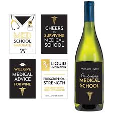 Graduation Bottle Labels 5pc