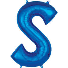 34" Blue Letter - S