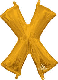 34" Yellow Gold Letter - X