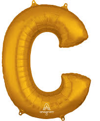 34" Yellow Gold Letter - C