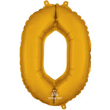 34" Yellow Gold Number - 0