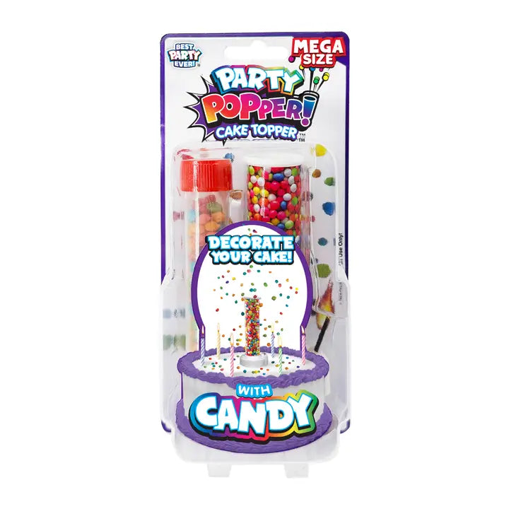 Mega Party Popper! Cake Topper with Candy