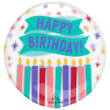 18" Transparent Mylar - Happy Birthday