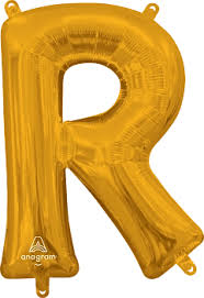 34" Yellow Gold Letter - R