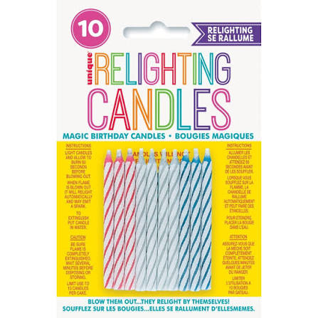 Relight Candles - Stripes 10ct