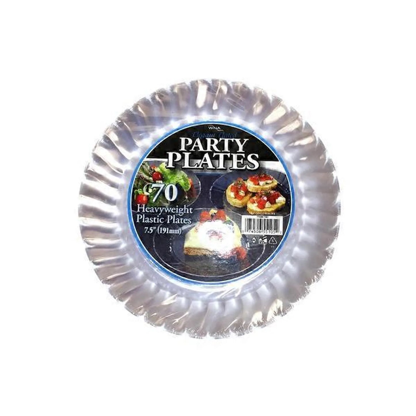 Heavy Weight Plastic Plates 70ct - Clear