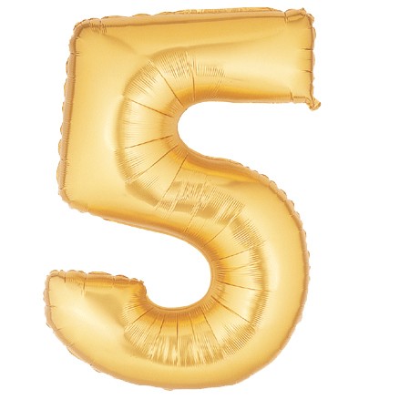 34" Gold Number - 5