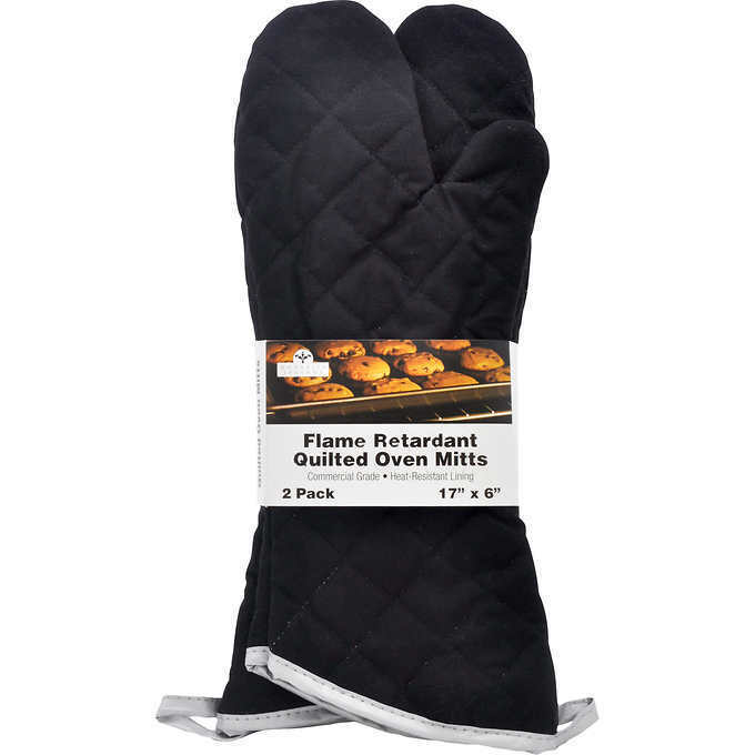 Flame Retardant Quilted Oven Mitts