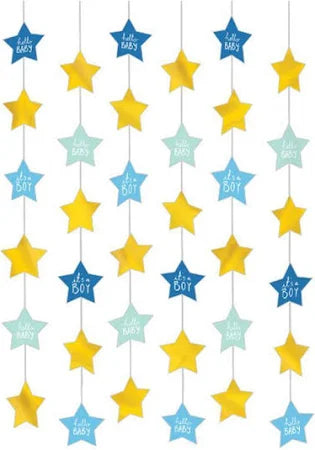 It's a Boy - Star String Decorations 6ct
