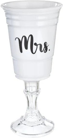 Plastic Stemmed Cup - Mrs.