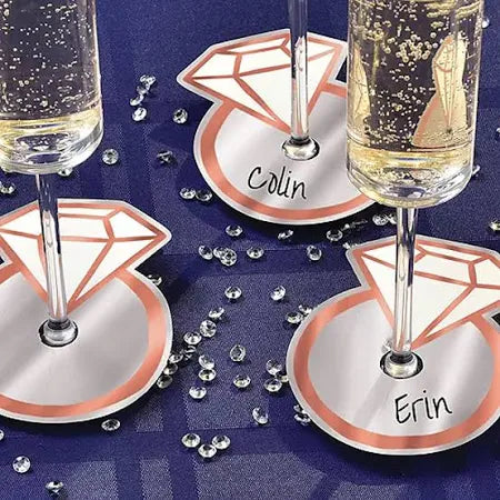 Wedding - Glass tags 18ct