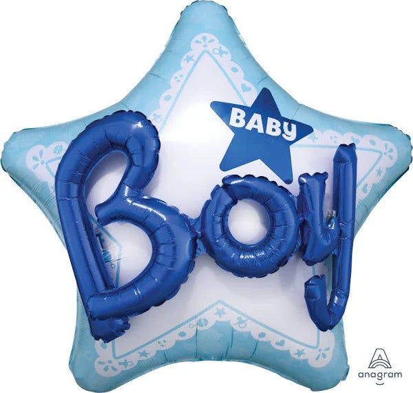 24" Supershape Mylar - Star Baby Boy