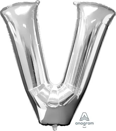 37" Silver Letter - V