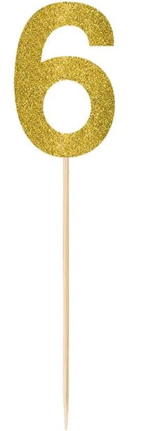 Gold Number Picks 4ct - 6