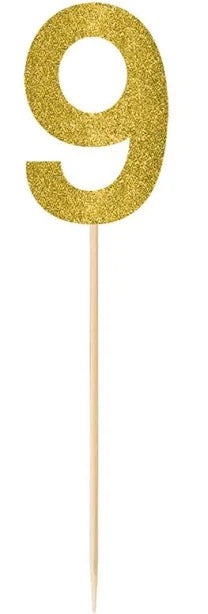 Gold Number Picks 4ct - 9