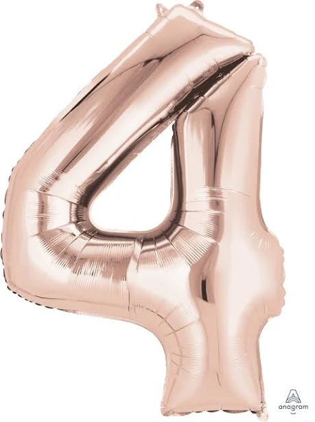 34" Rose Gold Number - 4
