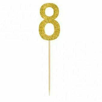 Gold Number Picks 4ct - 8
