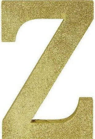 Gold Glitter Letter Decoration - Z
