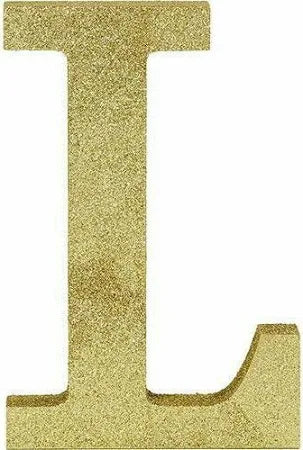 Gold Glitter Letter Decoration - L