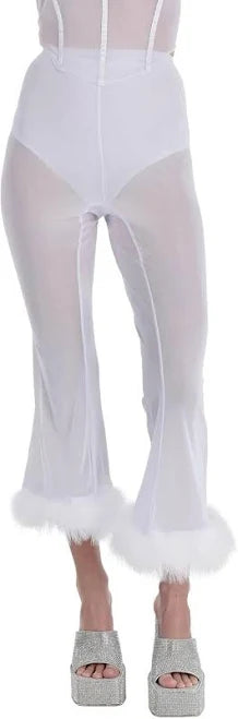 Sheer Marabou Angel Pants