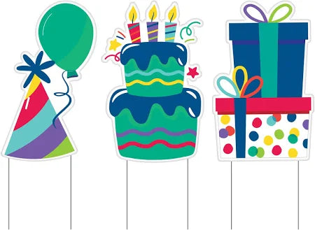 Birthday Yard Signs 3ct