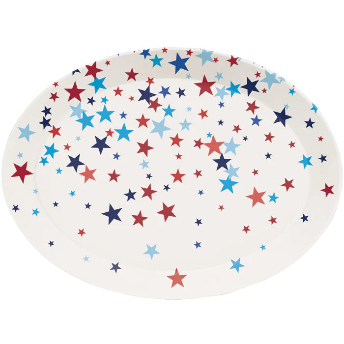 Plastic Oval Tray - Patriotic