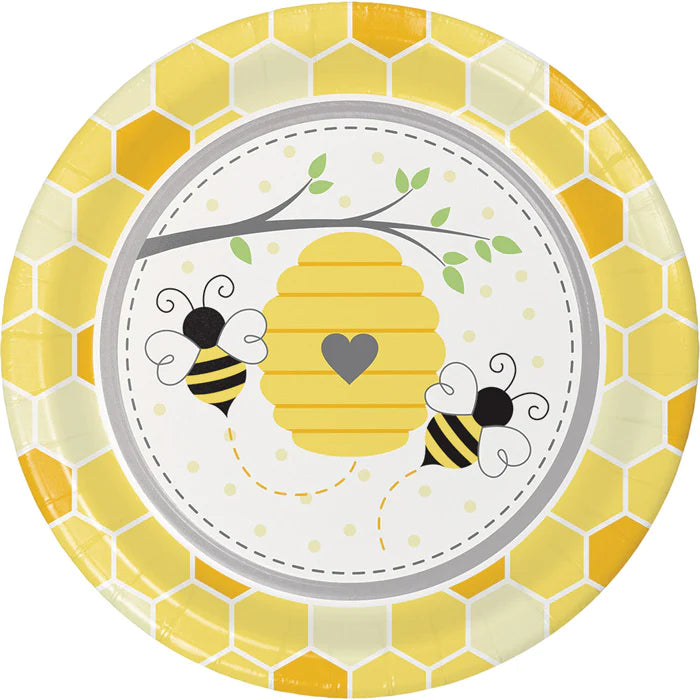 Lunch Plates 8ct - Bumblebee Baby