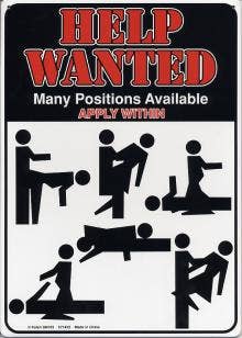 Metal Sign - Help Wanted Many Positions