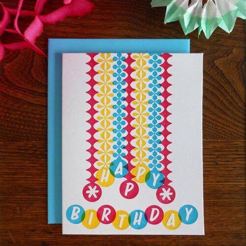 Greeting Card - Birthday Streamers