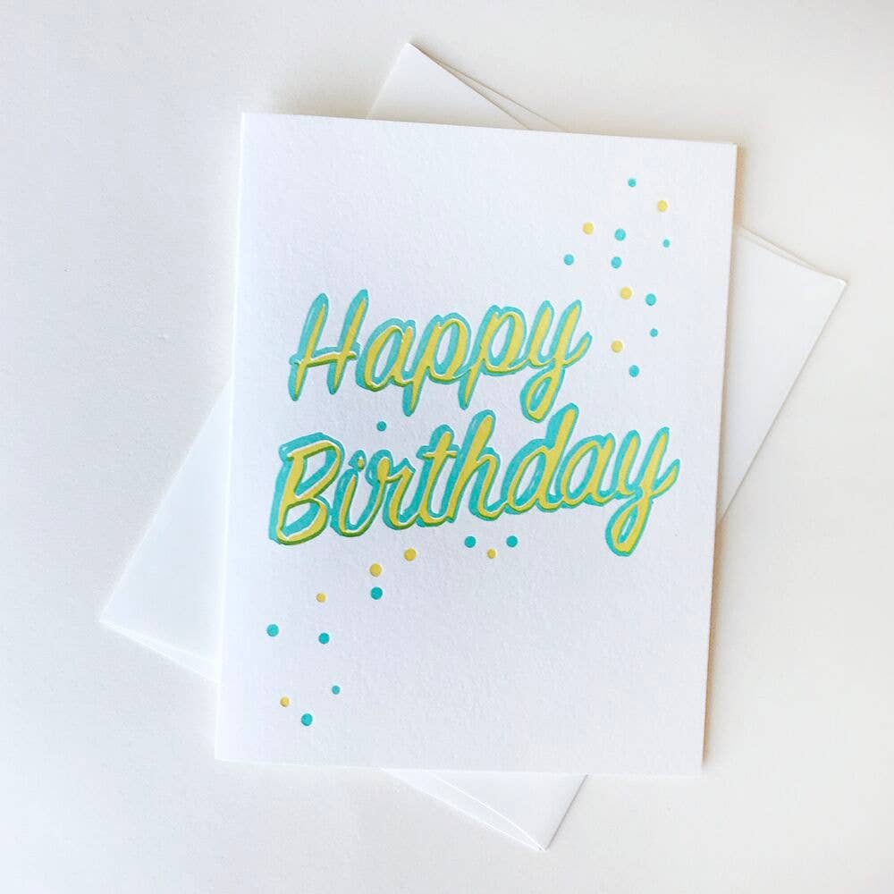 Greeting Card - Happy Birthday Dots