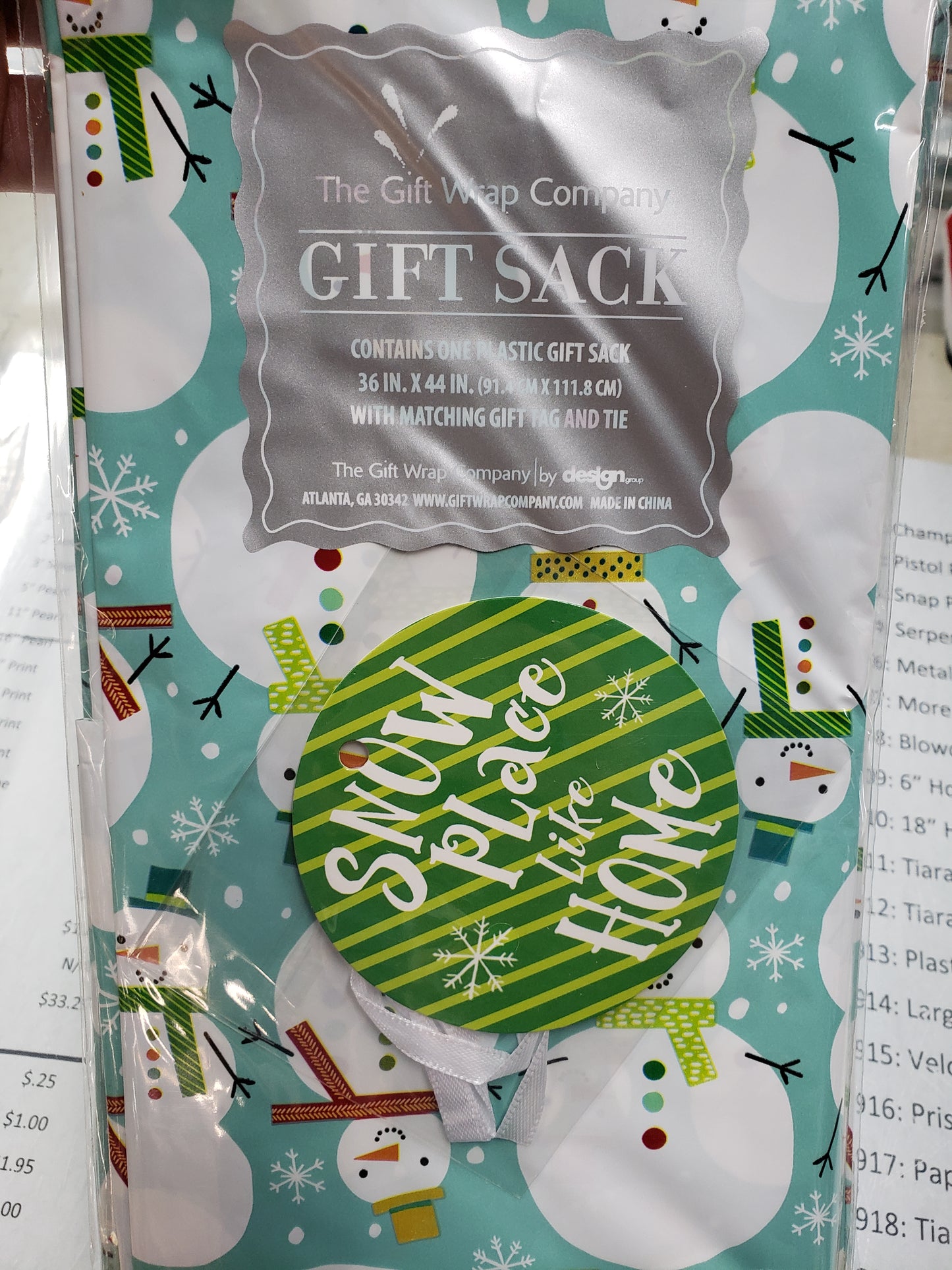 Gift Sack - Snowman Celebration