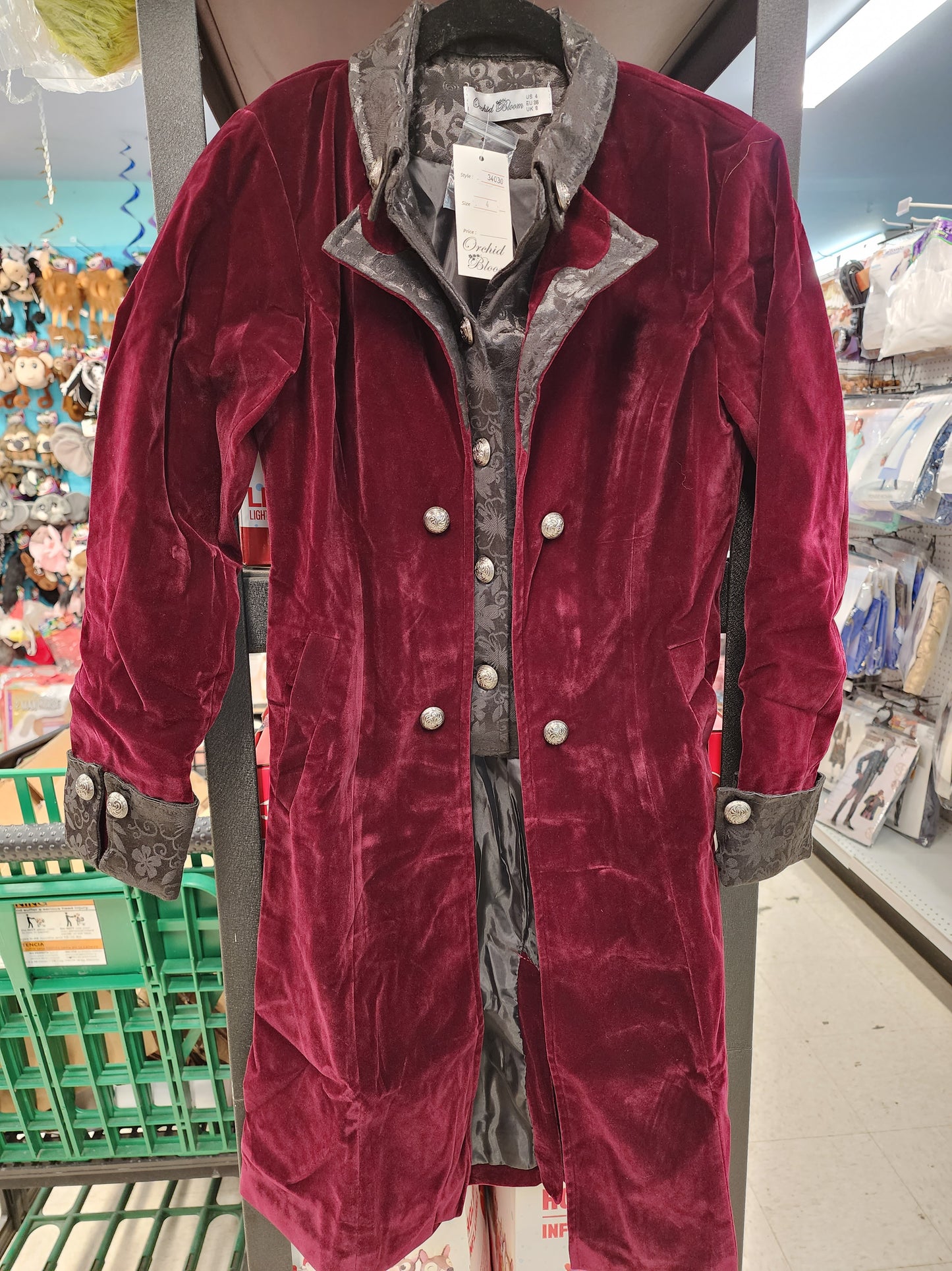 Burgundy Velvet Coat
