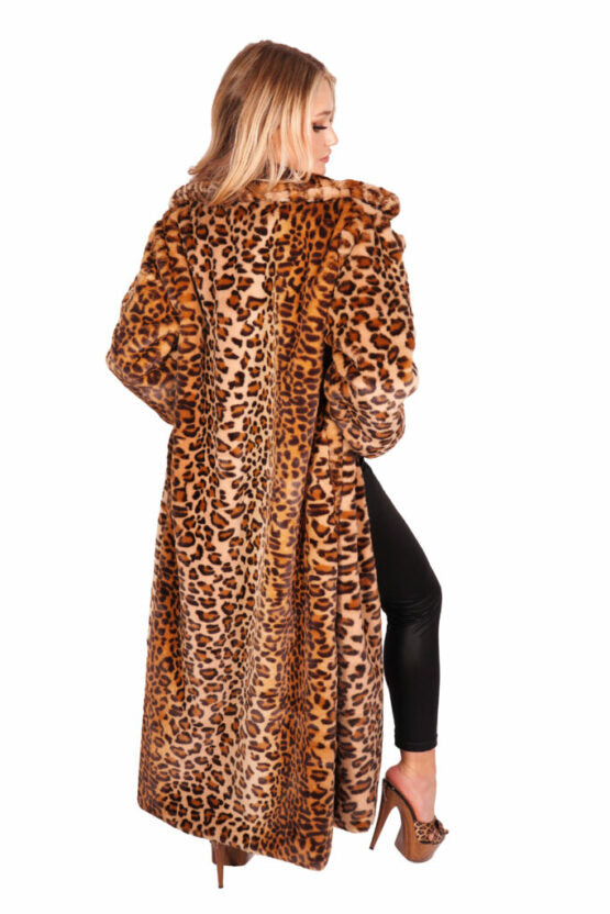 Faux Fur Leopard Coat