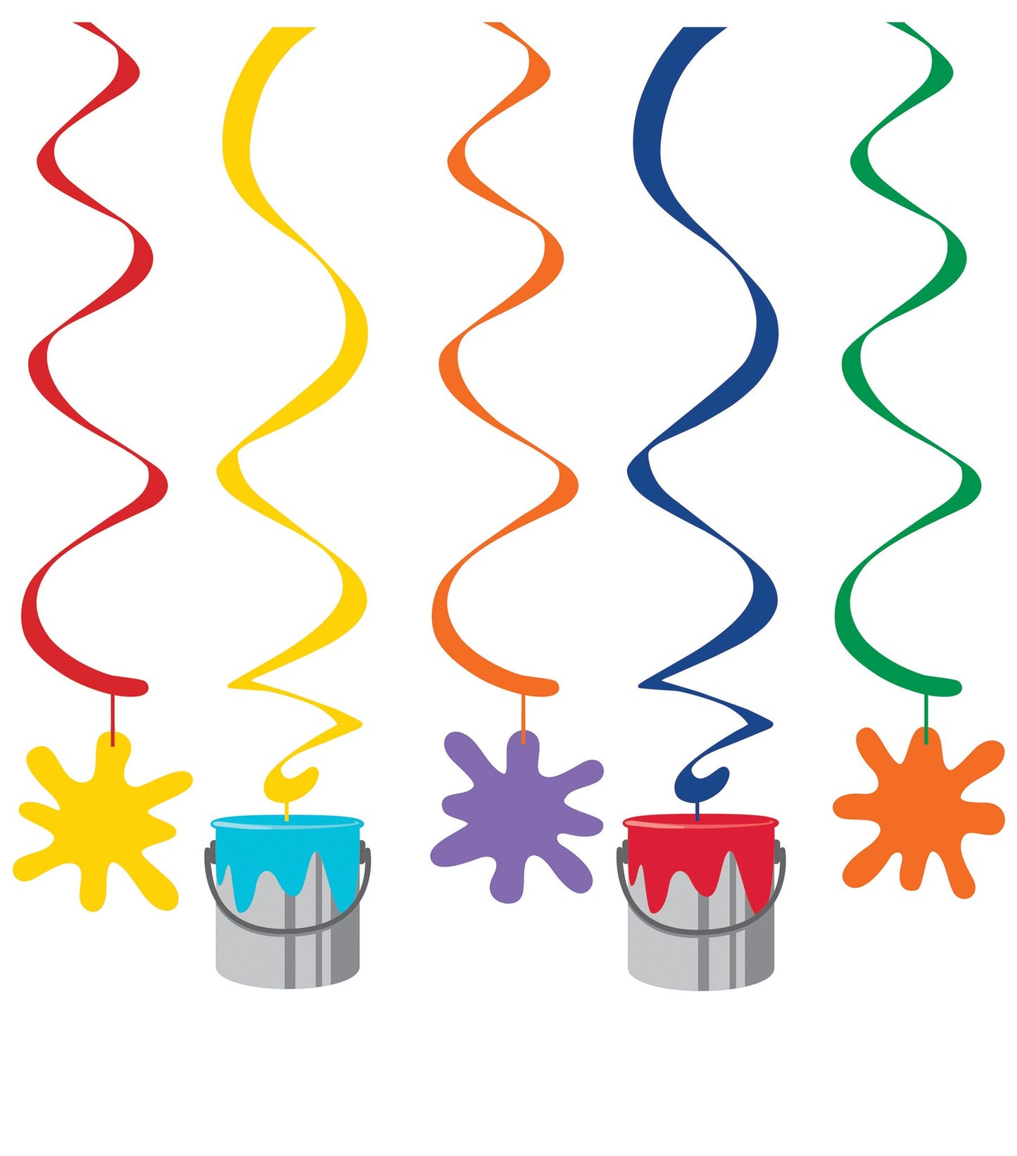 Hanging Decorations - Art Party 5ct