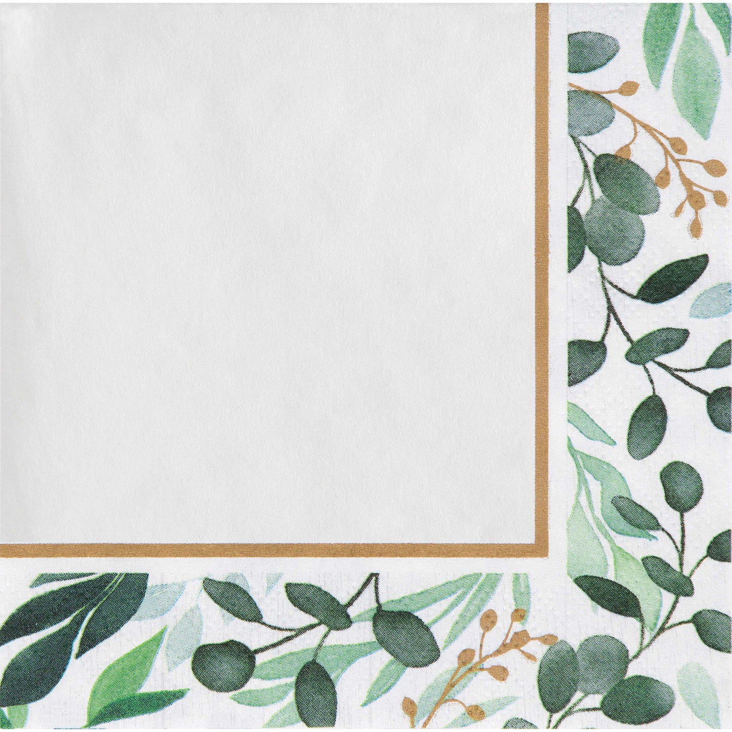Beverage Napkins - Eucalyptus Greens 16ct
