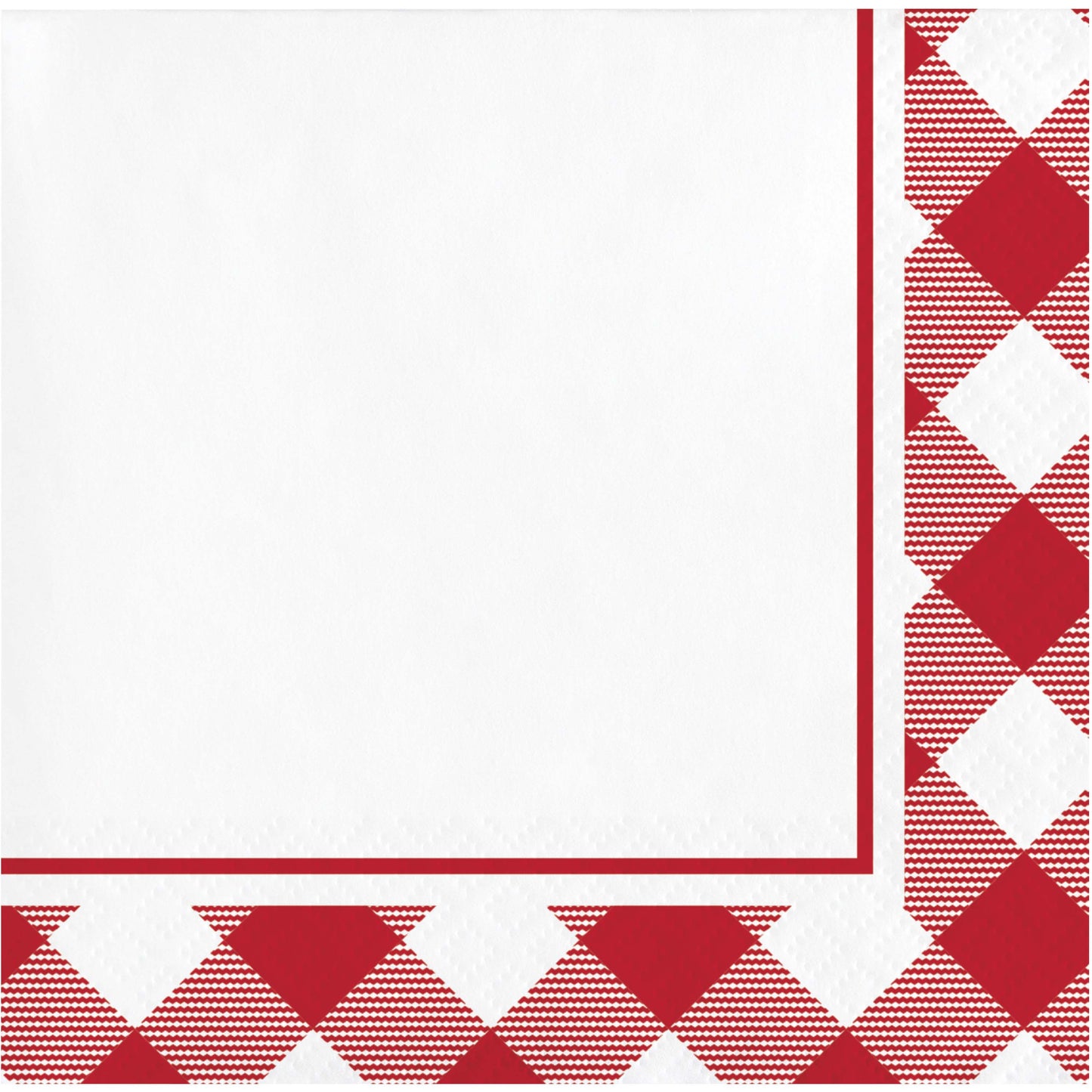Beverage Napkins - Classic Gingham 16ct